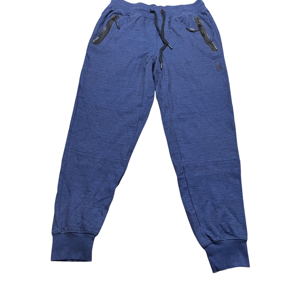 Spyder Active Mens Navy‎ Blue Heathered Jogger Sweatpants Size Medium